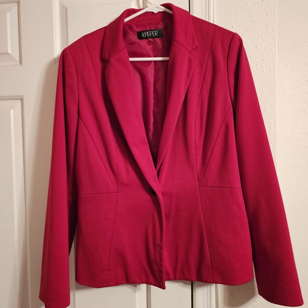 Kasper Red Holiday Blazer sz 10